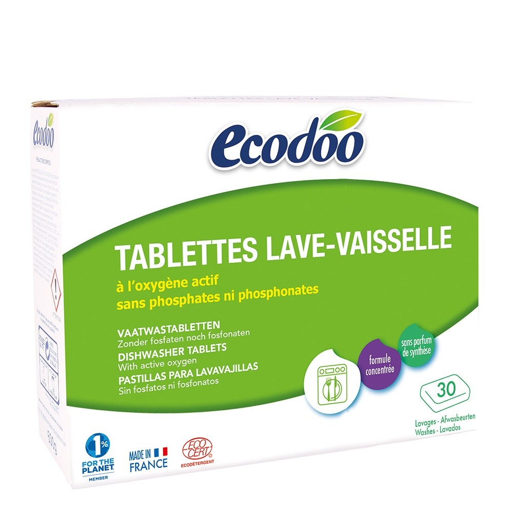 Tablete pentru masina de spalat vase – (30x20g), Ecodoo