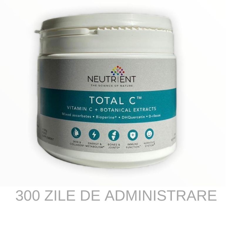 Vitamina C pulbere 1000mg – Neutrient Total C (300g) Efarmacie.ro