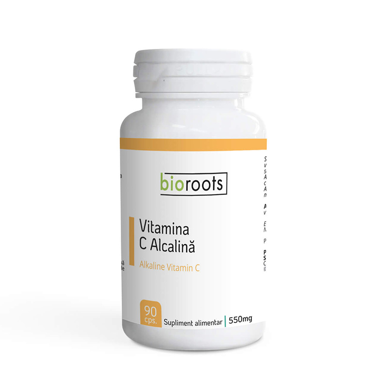 Vitamina C Alcalina 700mg (90 capsule), Bioroots