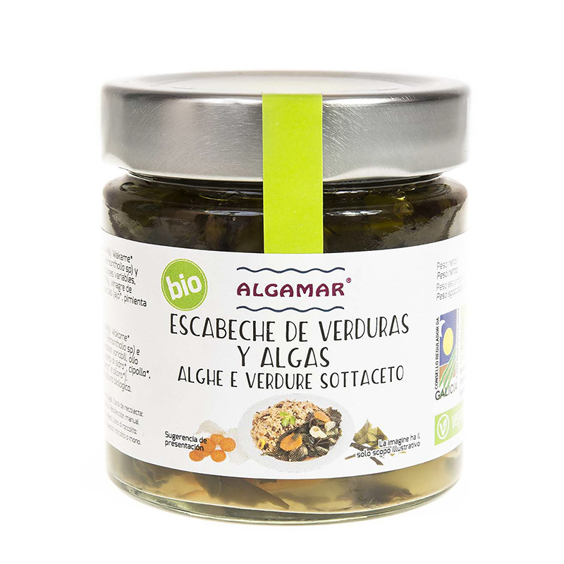 Escabeche de legume si alge marinate eco (190 grame), Algamar Algamar