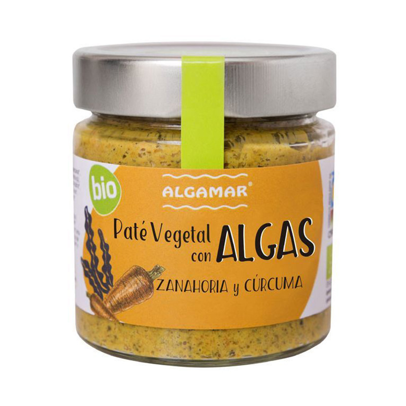 Pate vegetal cu alge, morcovi si turmeric eco (180 grame), Algamar Algamar