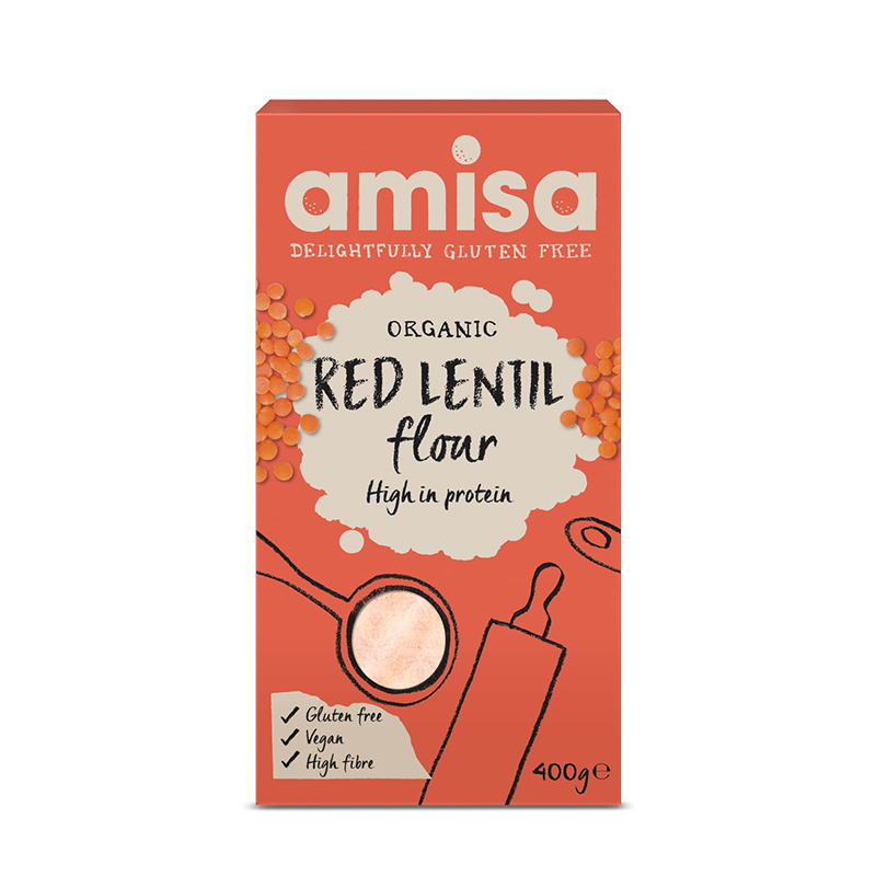 Faina de linte rosie fara gluten eco (400 grame), Amisa Amisa