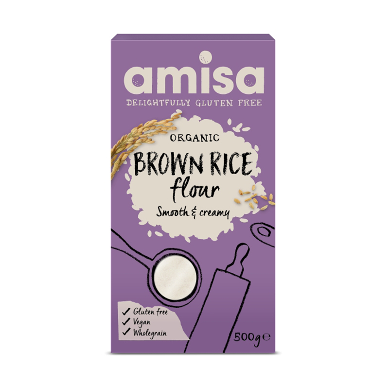 Faina de orez brun fara gluten eco (500 grame), Amisa Amisa