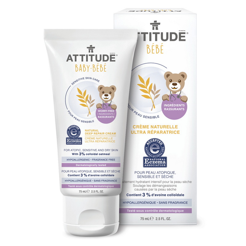 Sensitive Skin Baby Natural Crema reparatorie (75 ml), Attitude Attitude imagine noua
