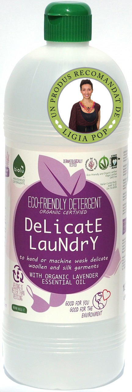 Detergent ecologic lichid pentru hainutele copiilor si rufe delicate (1 litru), Biolu