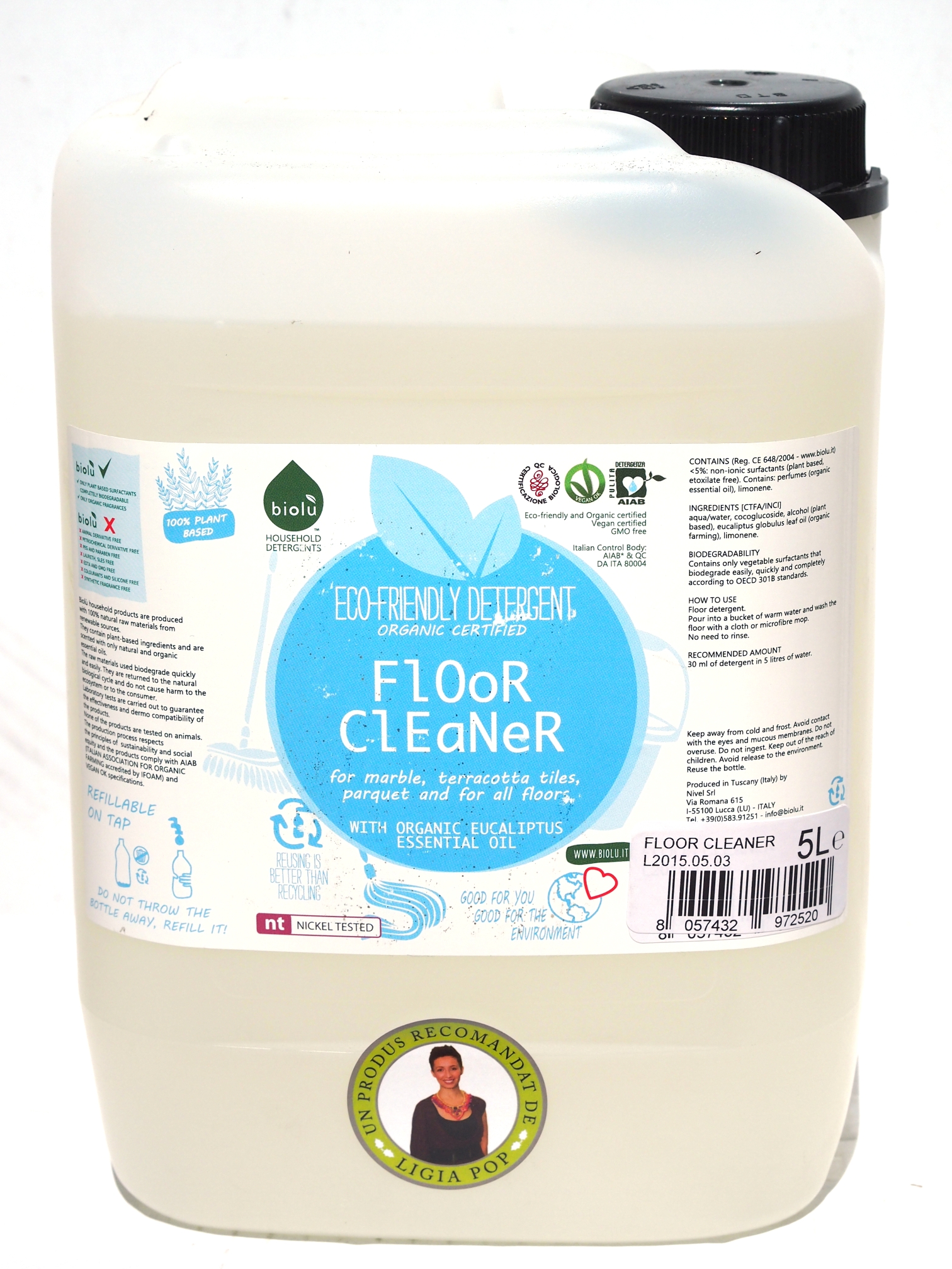 Detergent ecologic pentru pardoseli (5 litri), Biolu