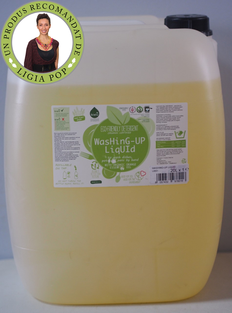 Detergent ecologic vrac pentru spalat vase (20 litru), Biolu