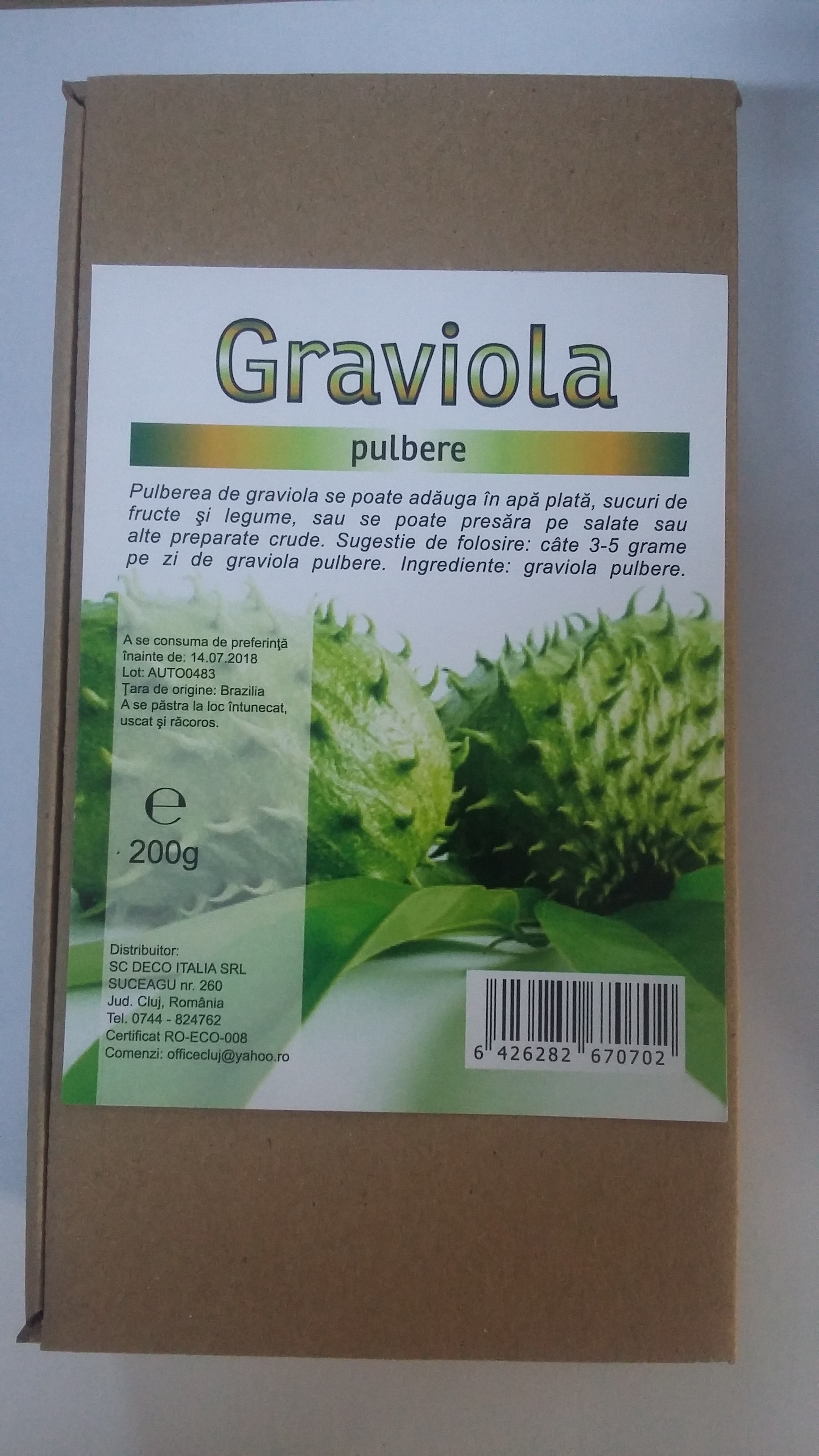 Graviola pulbere (200 grame) Deco Italia