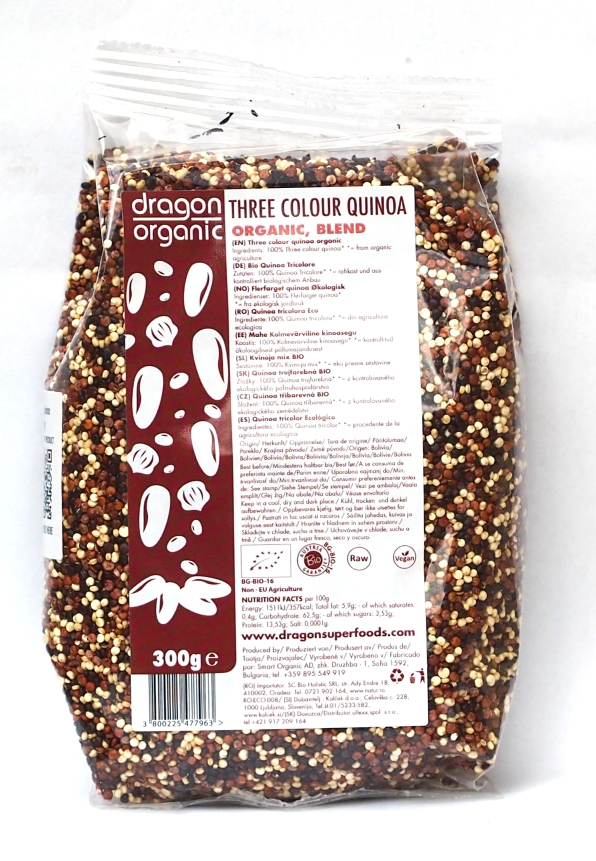 Quinoa tricolora bio (300 grame), Dragon Superfoods