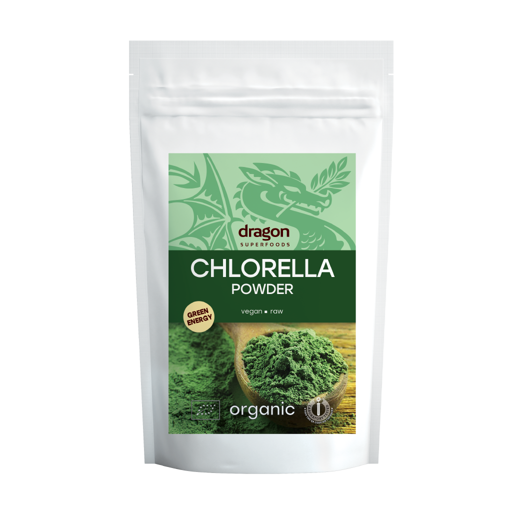 Chlorella pulbere raw bio (200 grame), Dragon Superfoods