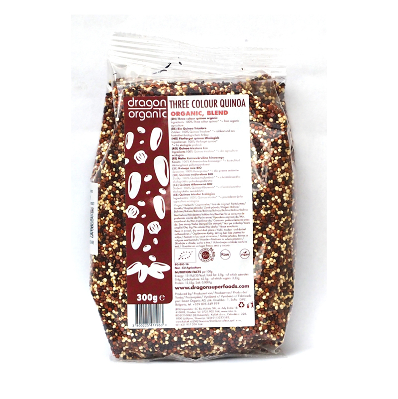 Quinoa tricolora eco (300 grame), Dragon Superfoods Dragon Superfoods