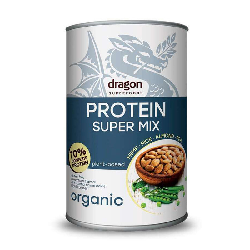 Shake proteic super mix bio 70% proteine (500 grame), Dragon Superfoods Dragon Superfoods