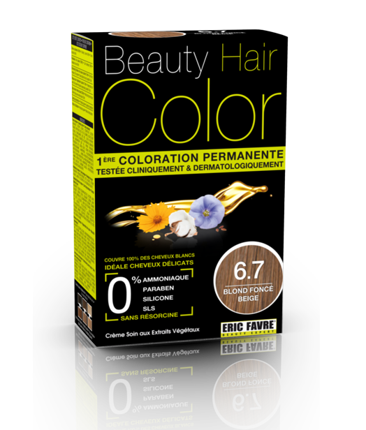 Beauty Hair – Vopsea de par 6.7 Blond Inchis Bej, Eric Favre