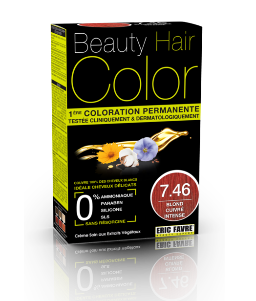 Beauty Hair –  Vopsea de par 7.46 Blond Roscat Intens, Eric Favre Efarmacie.ro