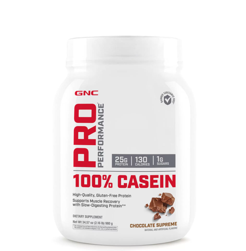 100% Casein Cazeina cu aroma de ciocolata (980 grame), GNC Pro Performance