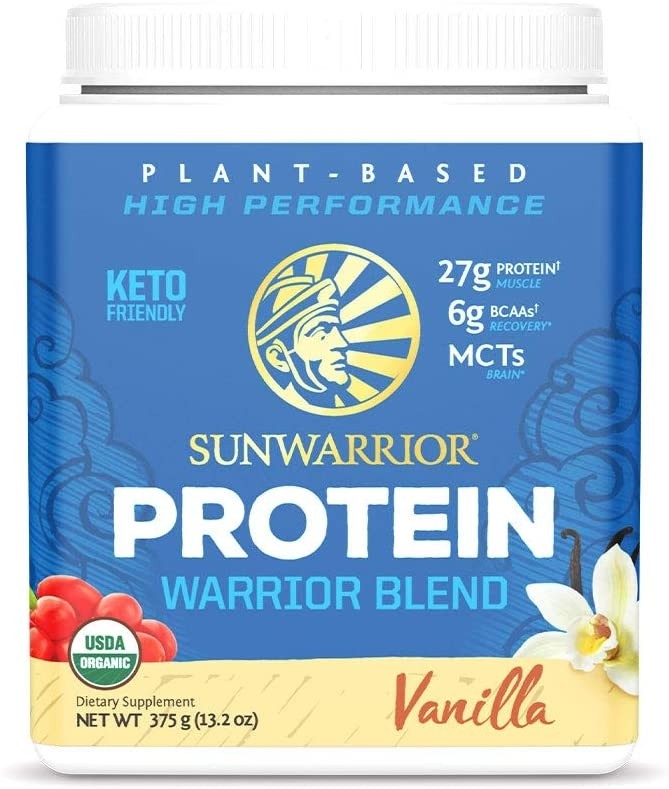 SunWarrior Proteina vegetala organica cu aroma de vanilie (375 grame), GNC