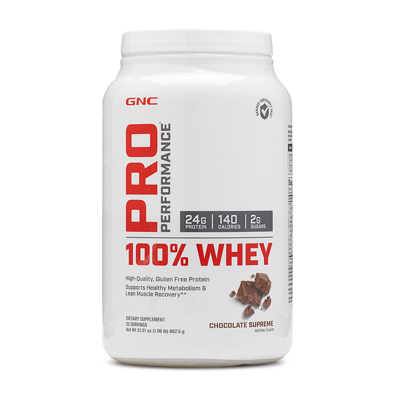 100% Whey Proteina din zer cu aroma de ciocolata (887.5 grame), GNC Pro Performance Efarmacie.ro imagine 2022