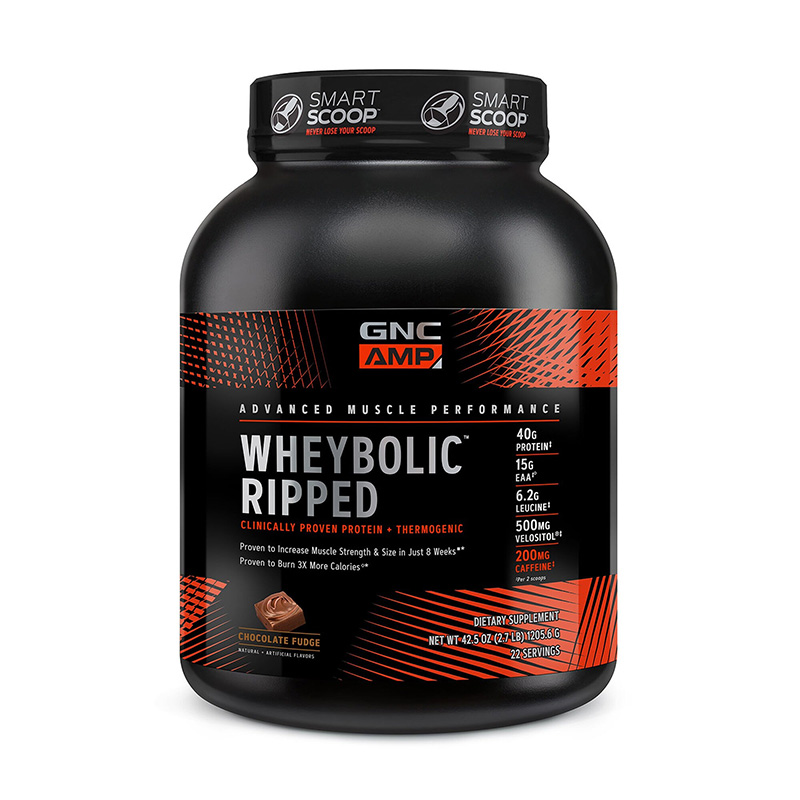 AMP Wheybolic Ripped Proteina cu aroma de ciocolata (1205.6 grame), GNC