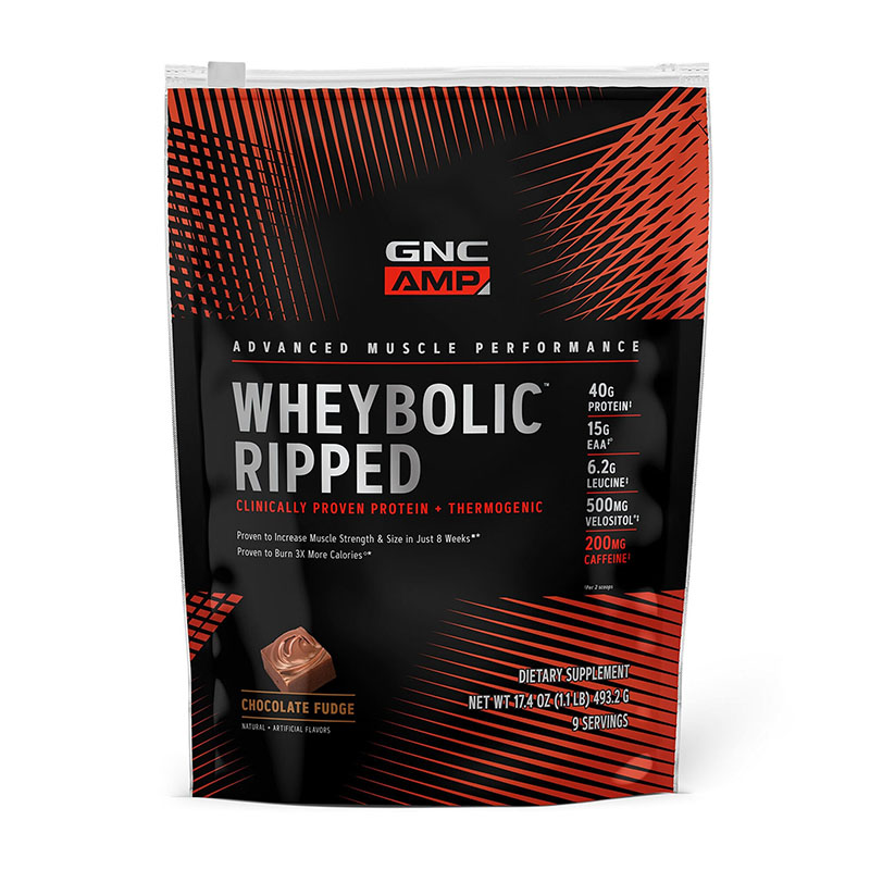 AMP Wheybolic Ripped Proteina cu aroma de ciocolata (493.2 grame), GNC