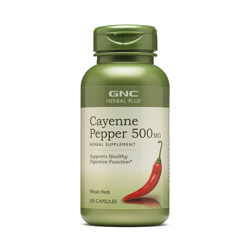 Ardei cayenne 500 mg (100 capsule), GNC Herbal Plus Efarmacie.ro