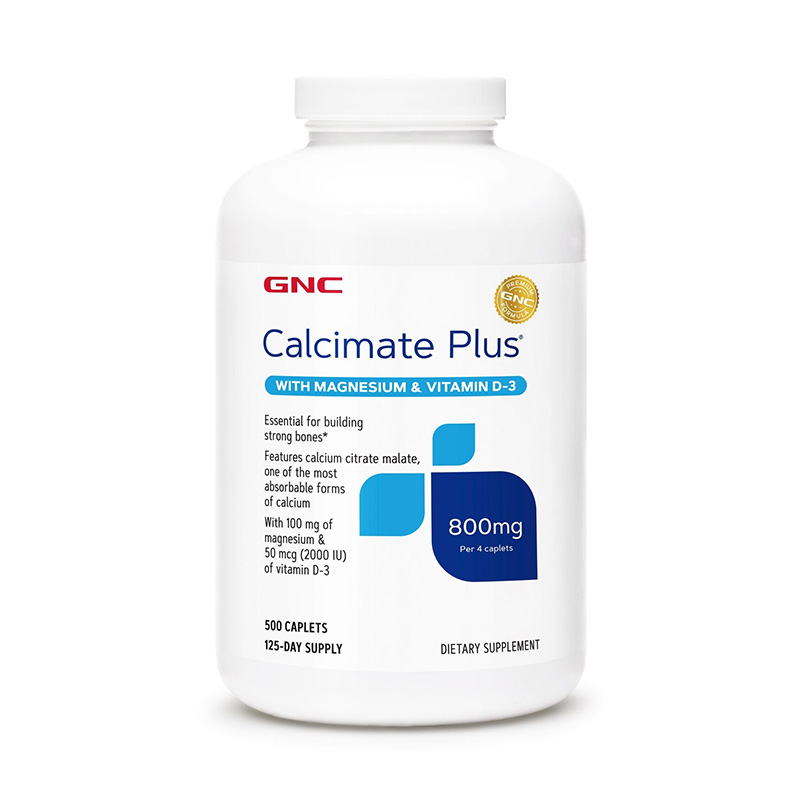 Calcimate Plus 800 Calciu cu Magneziu si Vitamina D-3 (500 capsule), GNC