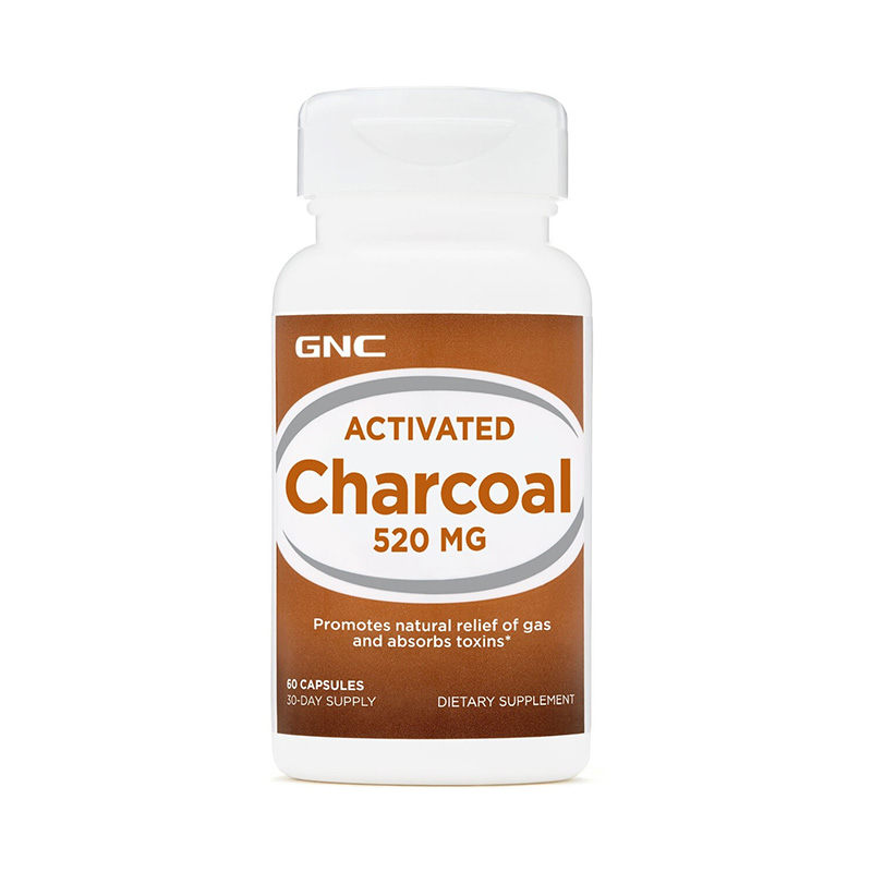 Carbune activ 520 mg (60 capsule), GNC