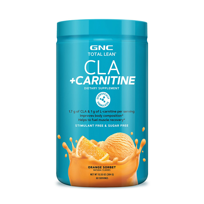CLA si Carnitina cu aroma de serbet de portocala (384 grame), GNC Total Lean