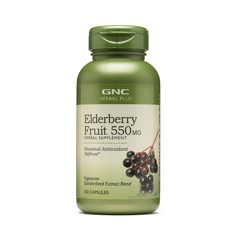 Extract standardizat din fructe de soc 550 mg (100 capsule), GNC Herbal Plus Efarmacie.ro imagine 2022