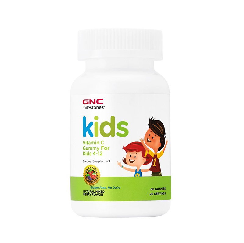 Kids Vitamina C cu aroma de fructe de padure (60 jeleuri), GNC Milestones