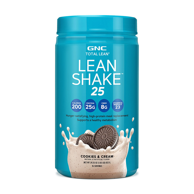 Lean Shake 25 Shake proteic cu aroma de biscuiti si frisca (832 grame), GNC Total Lean Efarmacie.ro imagine 2022