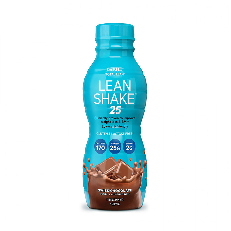 Lean Shake 25 cu aroma de ciocolata elvetiana (414 ml), GNC Total Lean