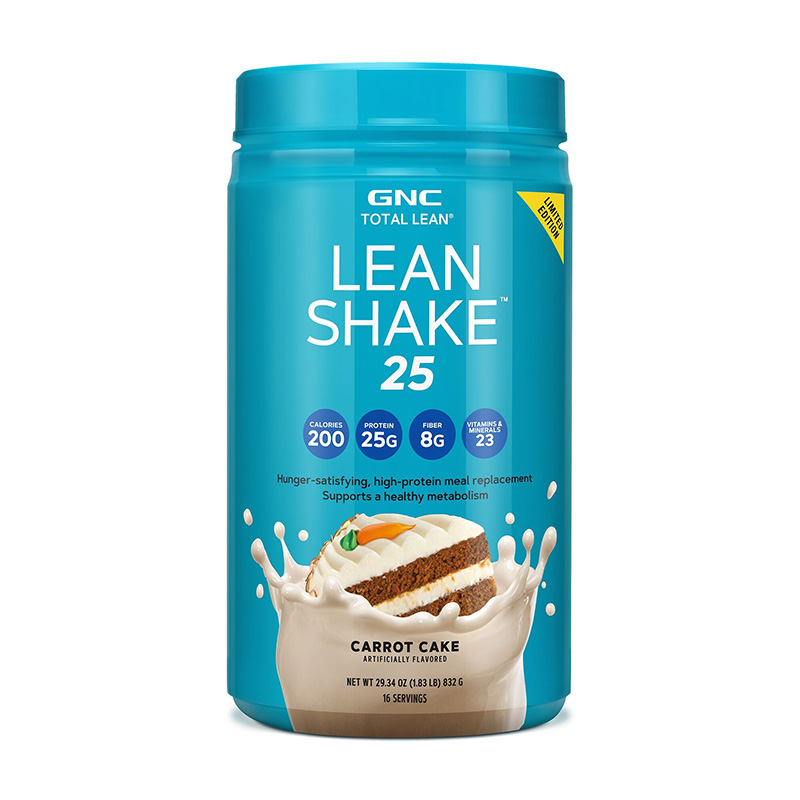 Lean Shake 25 cu aroma de naturala de prajitura cu morcov (832 grame), GNC Total Lean Efarmacie.ro imagine 2022