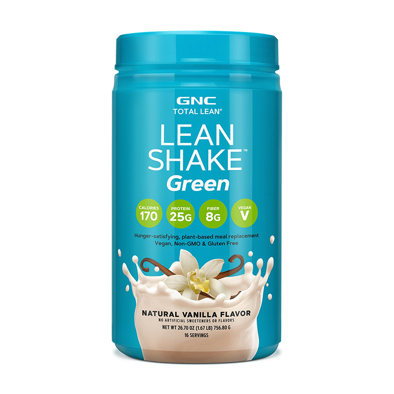 Lean Shake Green Proteina vegana cu aroma naturala de vanilie (756.8 grame), GNC Total Lean Efarmacie.ro imagine 2022