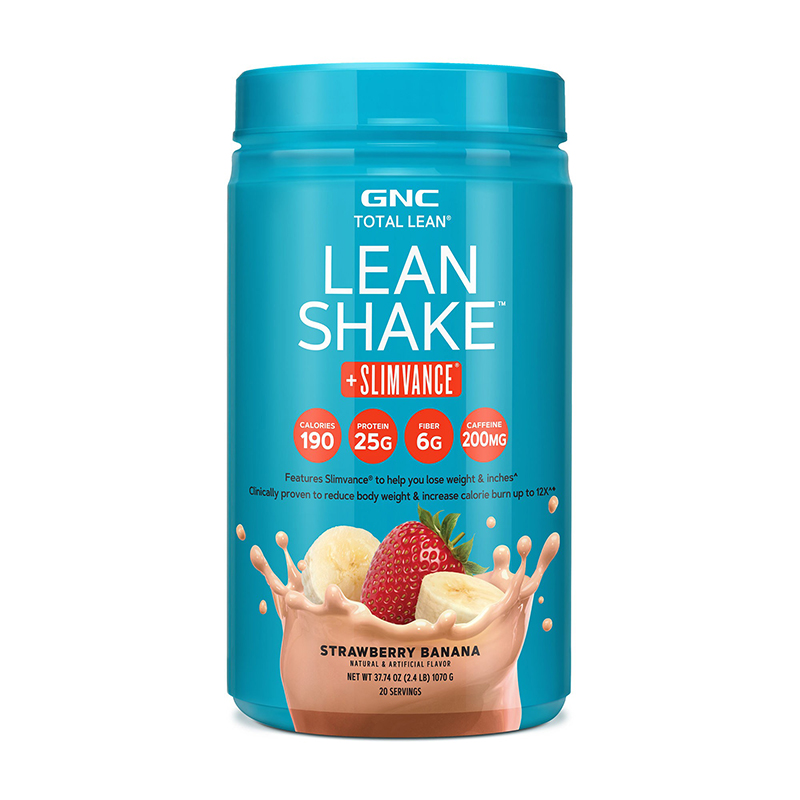 Lean Shake + Slimvance cu aroma de capsuni si banane (1070 grame), GNC Total Lean Efarmacie.ro imagine 2022