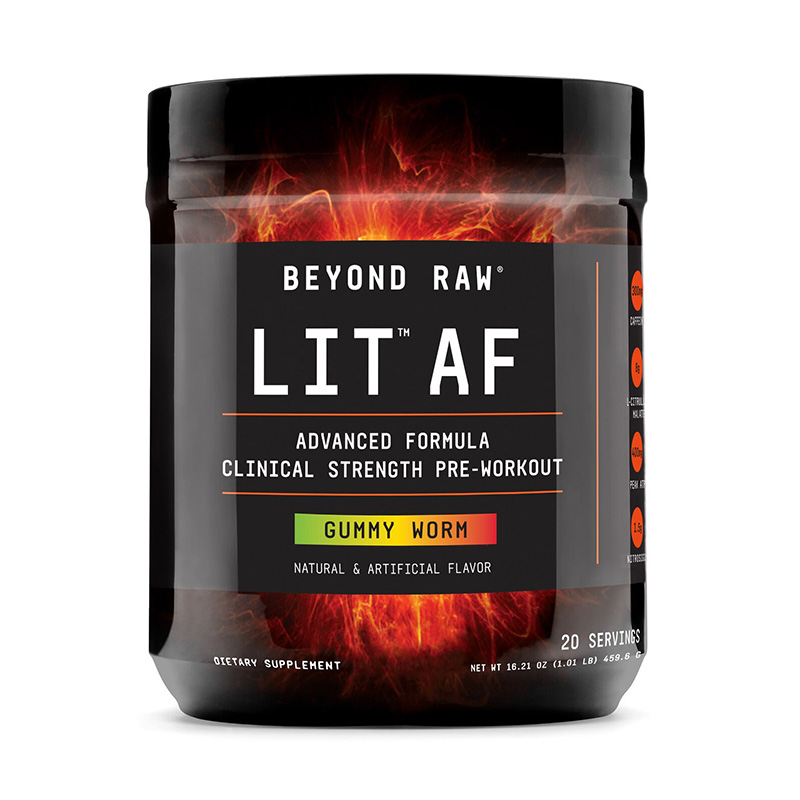 LIT AF Formula pre-workout cu aroma de jeleuri (459.6 grame), GNC Beyond Raw