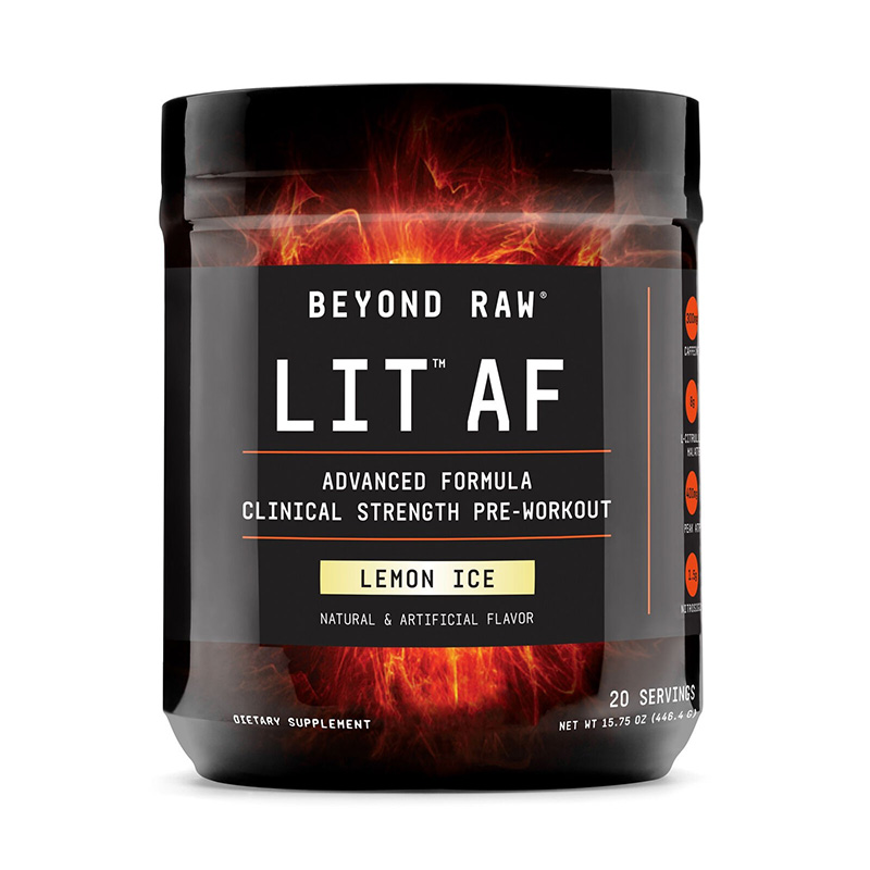 LIT AF Formula pre-workout cu aroma de lamaie (446.4 grame), GNC Beyond Raw Efarmacie.ro imagine 2022