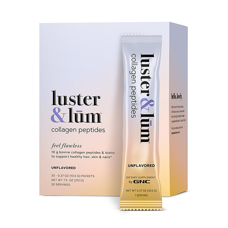 Luster & Lum Colagen Peptide fara aroma (20 pliculete), GNC