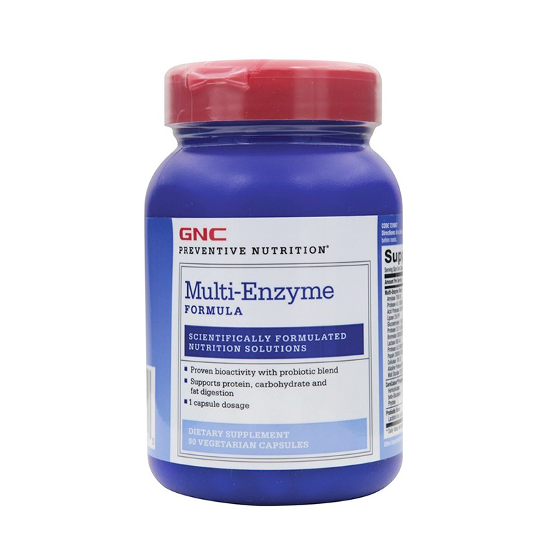 Multi Enzyme Formula enzime digestive (90 capsule), GNC Preventive Nutrition