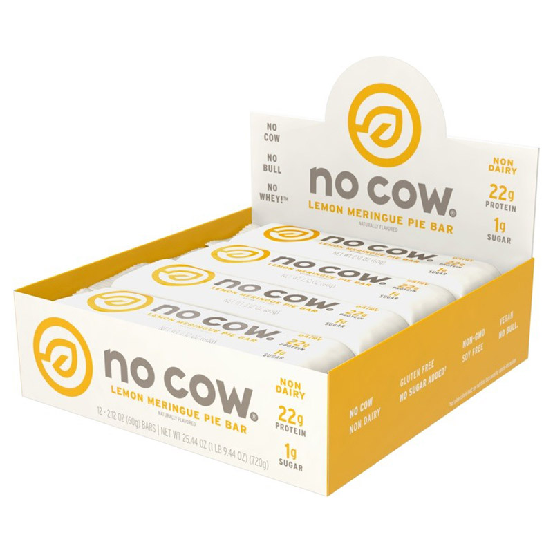 No Cow Baton proteic cu aroma de placinta de lamaie (60 grame), GNC