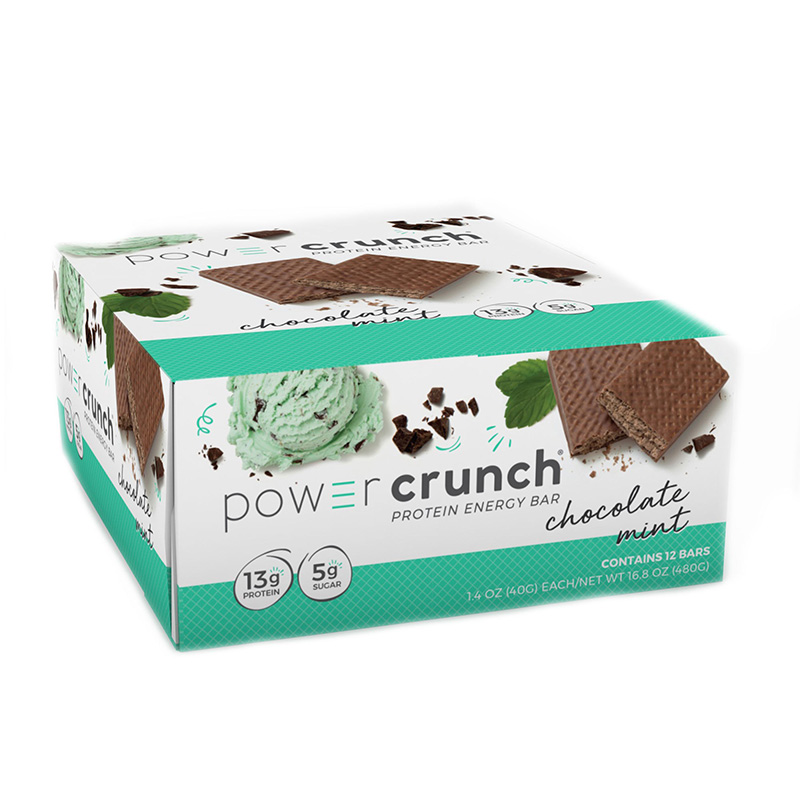 Power Crunch Napolitana proteica cu aroma de menta si ciocolata (40 grame), GNC