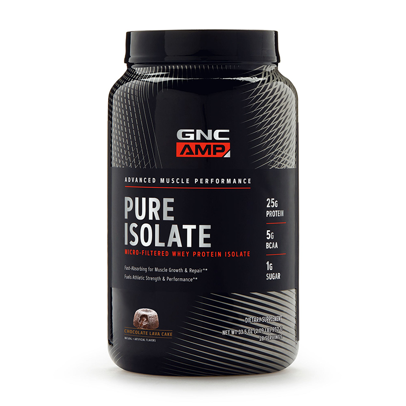 AMP Pure Isolate Proteina Izolata din zer cu aroma de lava cake de ciocolata (952 grame), GNC Efarmacie.ro imagine 2022