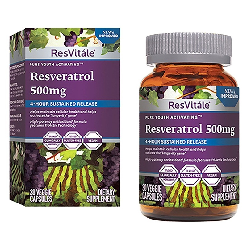 Resveratrol 500 mg (30 capsule), GNC ResVitale