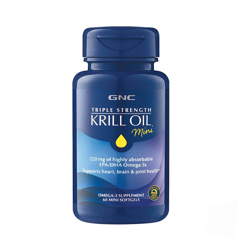 Triple Strength Ulei de Krill (60 mini capsule), GNC