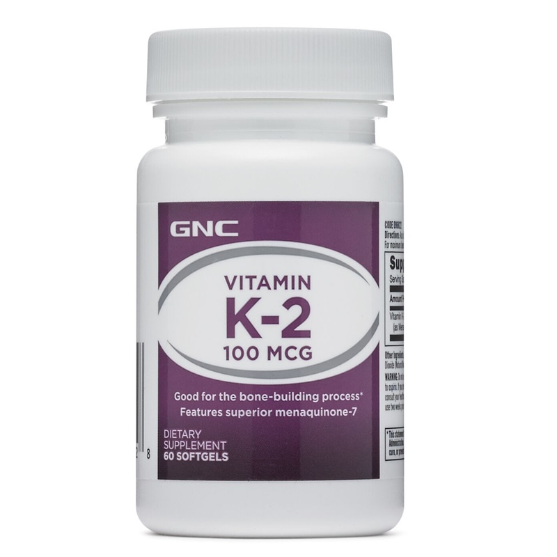 Vitamina K-2 100 MCG (60 capsule gelatinoase), GNC