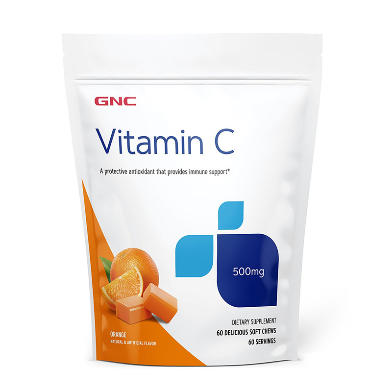 Vitamina C 500 mg masticabila (60 caramele), GNC