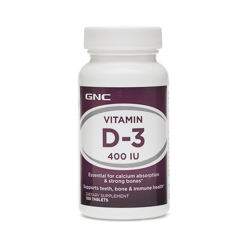 Vitamina D-3 Colecalciferol 400 IU (100 capsule), GNC
