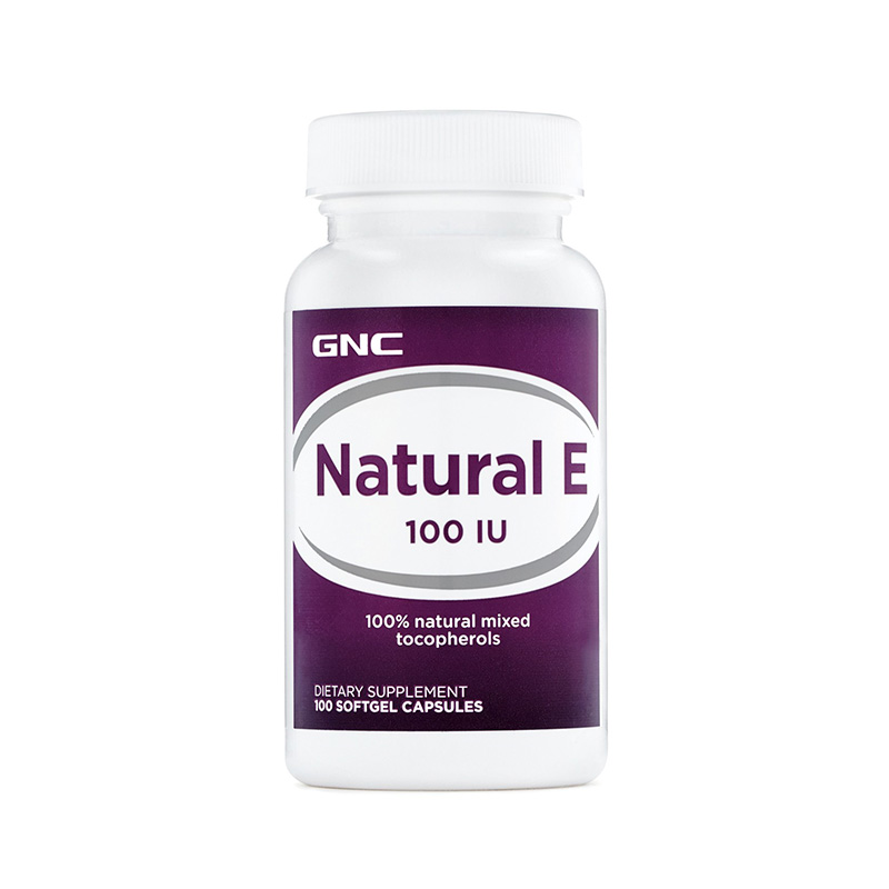 Vitamina E naturala 100 UI (100 capsule), GNC Efarmacie.ro imagine 2022