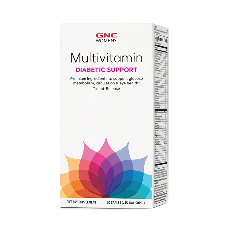 Women's Multivitamine pentru femei pentru suport diabetic (90 capsule), GNC