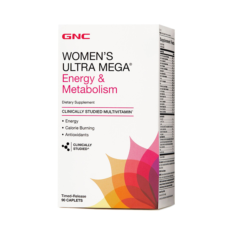 Women's Ultra Mega Energy & Metabolism Complex de multivitamine pentru femei (90 tablete), GNC