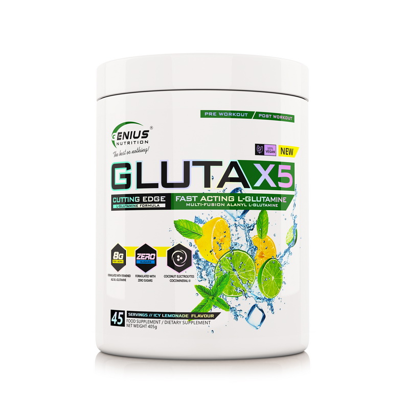 Gluta-X5 cu aroma de Icy Lemonade (405 grame), Genius Nutrition